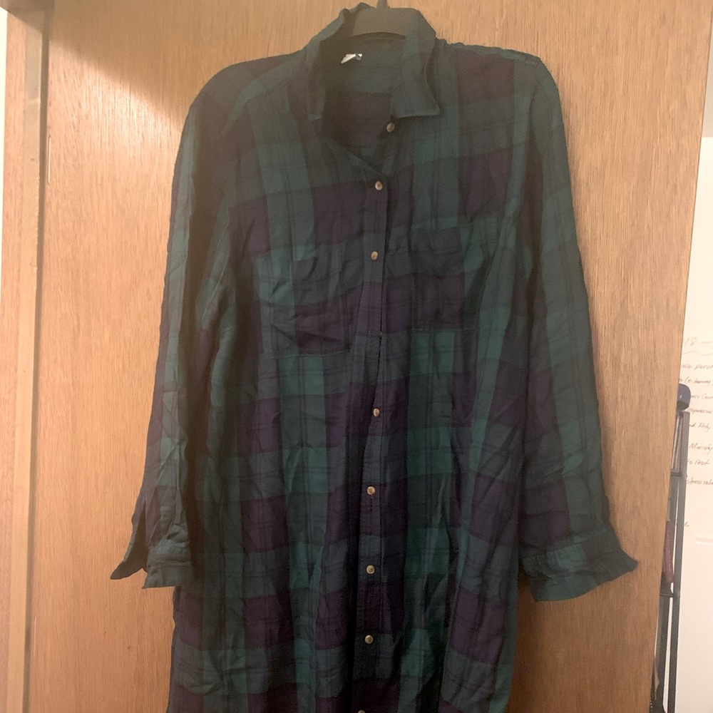 Baby doll plaid dress